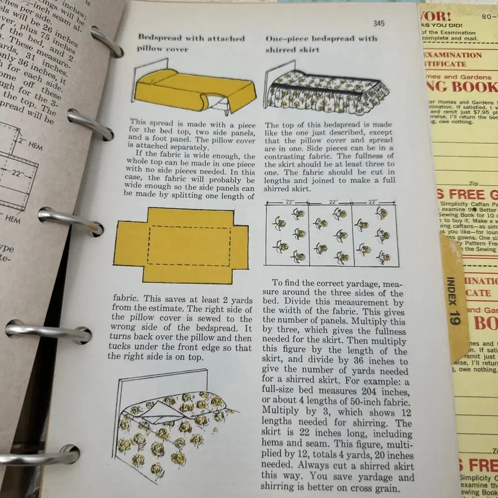 Vintage 1970 Better Homes & Gardens Sewing Book 5 Ring Binder